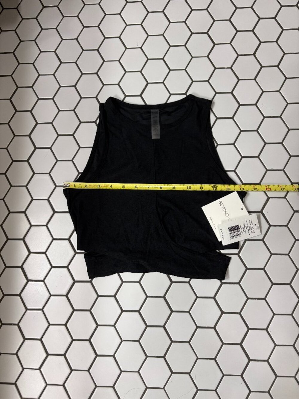NWT Beyond Yoga Embrace Cropped Tank Black XS Soft Lounge Top